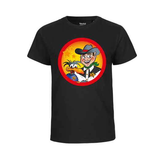 Sort T-shirt voksne - Sherif Haps og Guffe