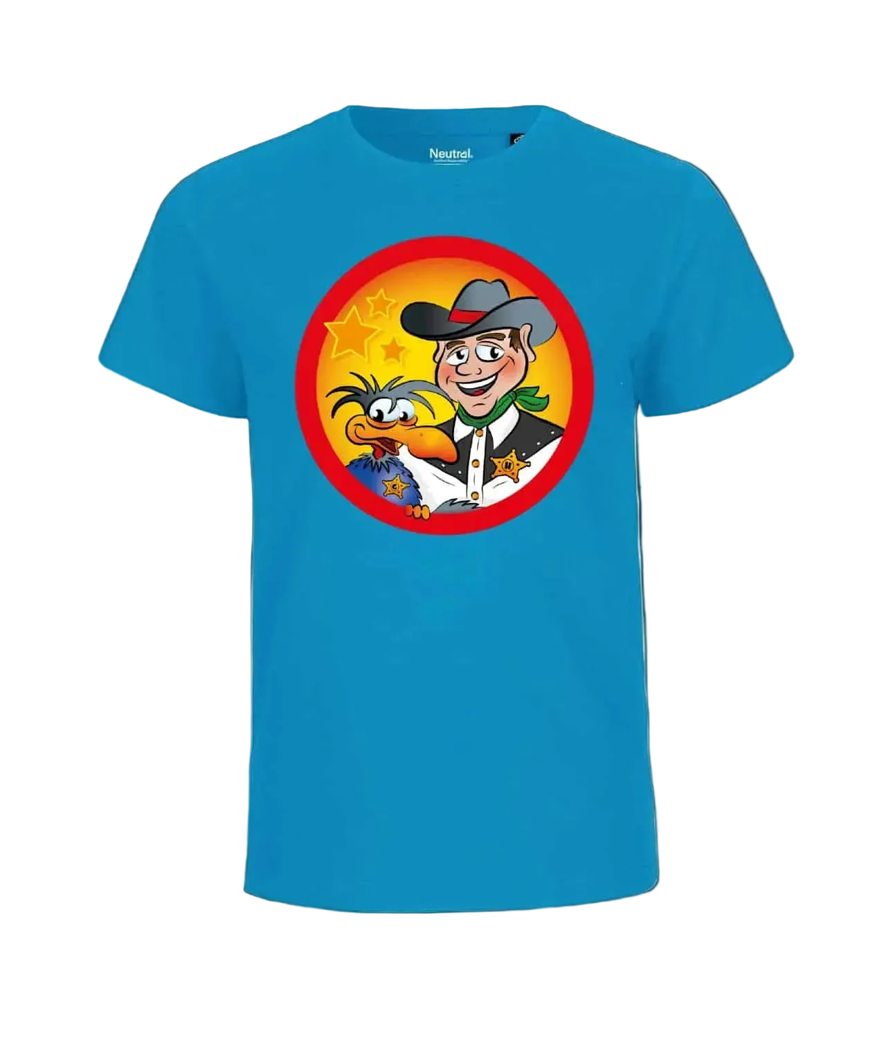 T-shirt til børn (Blå)- Sherif Haps og Guffe