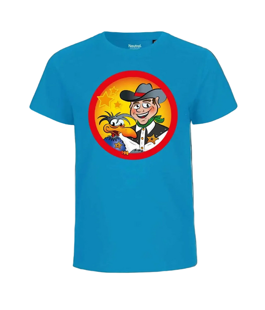 T-shirt til børn (Blå)- Sherif Haps og Guffe